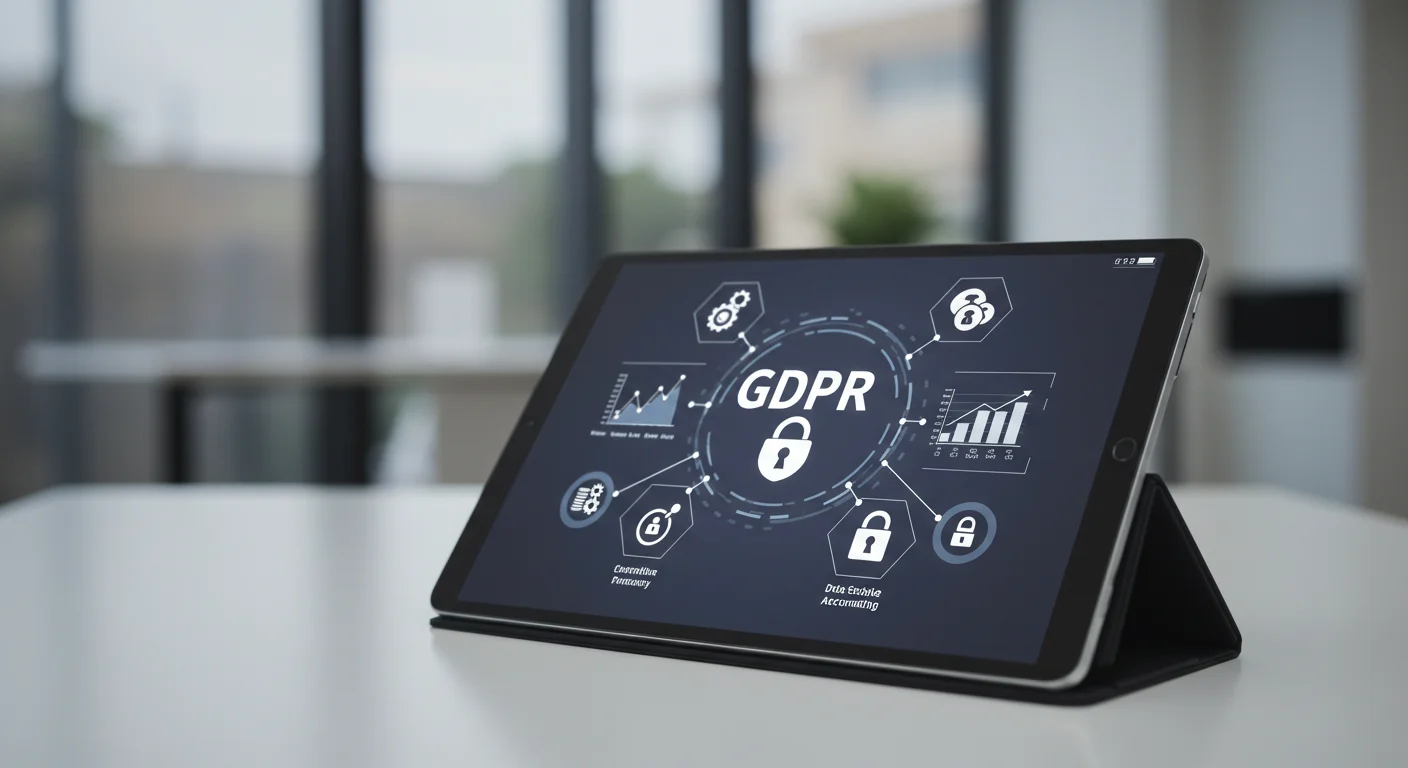 Infographic illustrating the 5 critical steps for GDPR compliance for accountants handling EU client data.